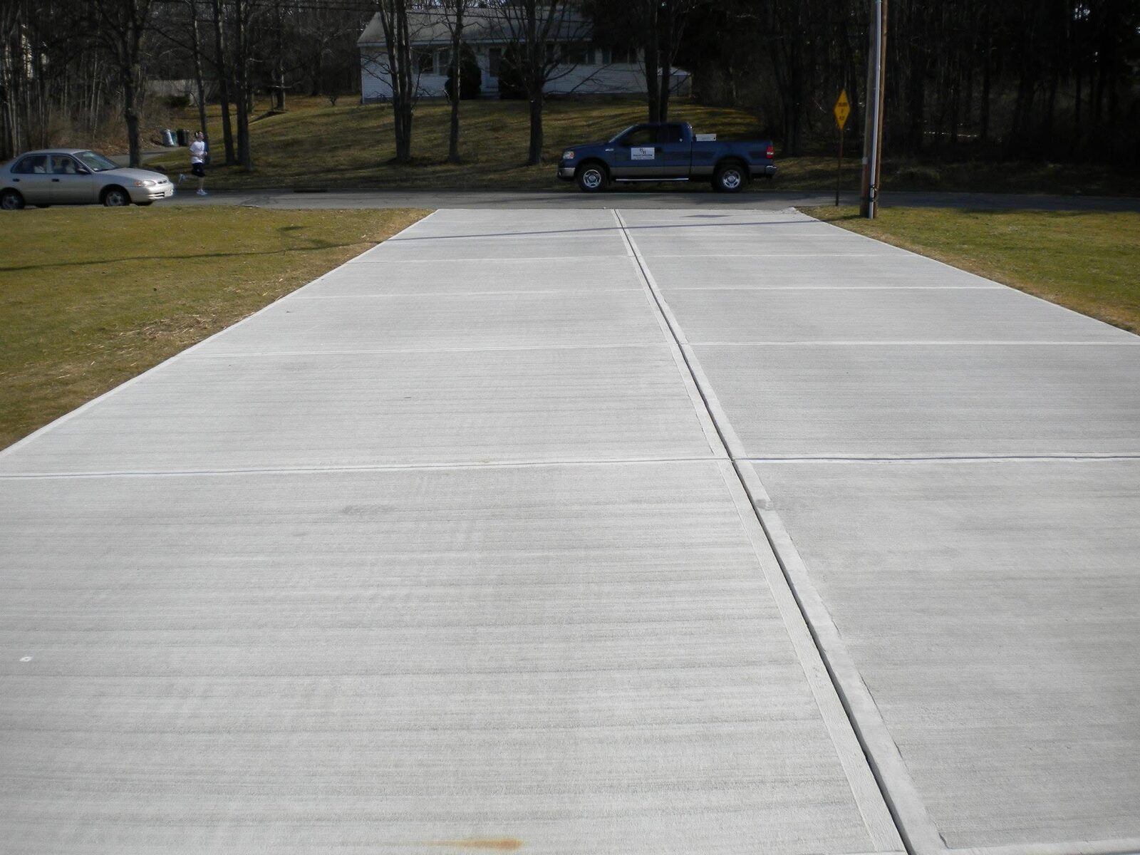 Large finished concrete pad