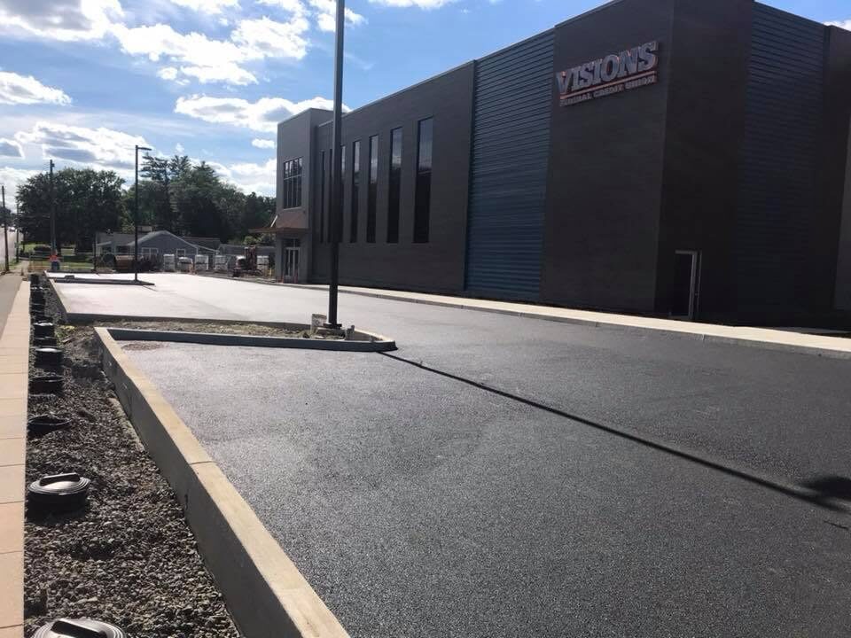 Commercial parking lot paving project
